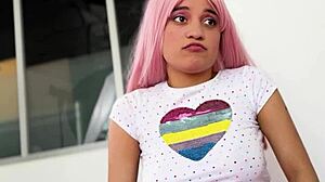 Putalocura - la venezolana tetona Digna Morales folla muy cerdo con Torbe, bending over in doggystyle for cum in mouth.