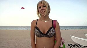 In this tale, an 18-year-old blonde earns a huge facial.