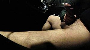 street whore sucks big cock in public parking lot without condom and licks cum - misscreamy... oops, so risky