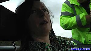 caught masturbating in boots and fishnets, i fuck the patrol cop in cowgirl riding