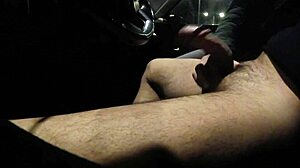 street whore sucks big cock in public parking lot without condom and licks cum - misscreamy... oops, so risky