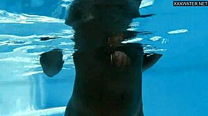 Hey there, beautiful big breasted Angelica Heart in bikini by the pool with her friend.