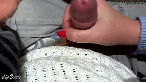 Watch this cute babe spit and deepthroat my big cock in public toilet after sneaky handjob under fast food table!