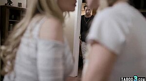 Filthy TEEN 18+ Asks BISEXUAL STEPMOM to SHARE Her New BF in FFM Group