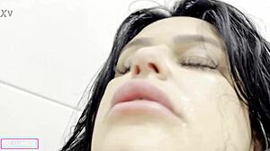 Brazilian chubby milf rides interracial creampie hard in bent over doggystyle!