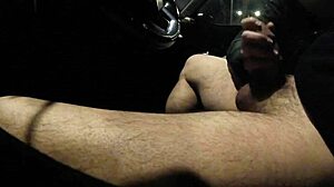 street whore sucks big cock in public parking lot without condom and licks cum - misscreamy... oops, so risky