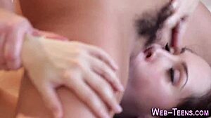 Oh wow, this big titted teen gets her petite skinny body licked out by the brunette german lesbian in high definition.