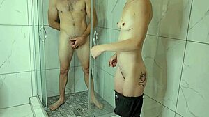 Morning Blowjob in Shower Turns into Gagging Face Fuck! Petite Milf Takes Monster Cock Deepthroat and Swallows Cum in Mouth – So Wet and Sexy!