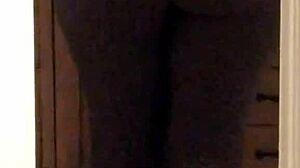 Wife in Leggings Shows Off Big Ass for Voyeur View. Milf Curves on Display.
