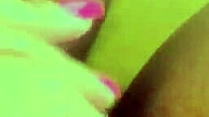 Watch this curvy brunette slut fingering her big pussy lips and squirting with moans!