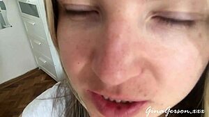 Blonde Skinny Teen Shows Tongue Saliva Throat Fetish In Homemade Amateur Video