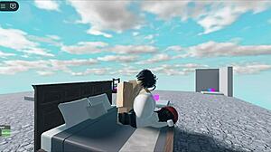 Whore boldly FUCKS huge white boy in intense Roblox collab sex session. She takes every inch deep and hard without mercy.