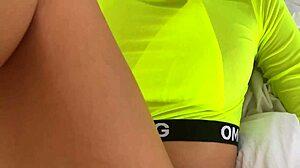 Rough Anal Sex with Bent Over Brunette Yoya Grey and Anal Creampie