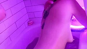 Roommate spies my huge cock and turns into dripping submissive slut fast