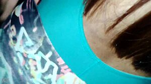 Ganhou Mais Uma Calça e Body Novos! Trying on Lycra with Groping and Handjob Action!