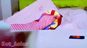 hey, you wanna fuck this hot asian widow next door hard in her dorm lingerie?