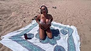Watch The Official Big-Assed Paisita Fulfill A Wankers Fantasy On The Beach With Dirty Talk!