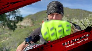 Blonde with big ass in leather thong at wild beach party POV