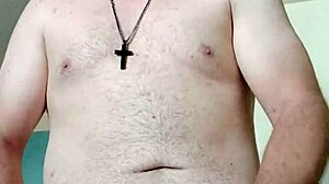 Shooting a load of sperm in solo masturbation session