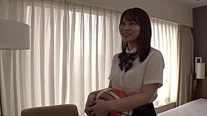 Part1 I came to help my brother but this cute japanese teen 18+ with natural tits got hardcore homemade blowjob and cumshot... oops, ended up with creampie!