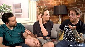 वाह, चार्ली फोर्ड ने 3some डोमिनेट किया स्क्वर्टिंग गीली चूत गांड चाटते लकी डेविड पर 😈