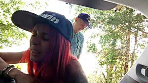 i escaped to nature with my cute redhead girlfriend for passionate sex on the lake shore