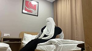 turkish stepmom in pantyhose teases with big ass and tits for subtle masturbation hint