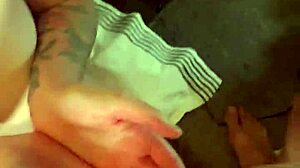 skater chick grabs handful of cum