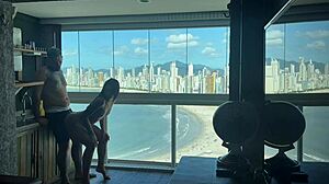 Millionaire invited me to his duplex for romantic sex. We got passionate with lingerie riding cowgirl!