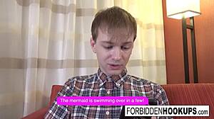 big boobed babe takes her step-brother's fat cock