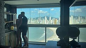 Millionaire invited me to his duplex for romantic sex. We got passionate with lingerie riding cowgirl!