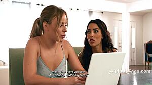 i discover roommate vanessa sky's download history reveals her fantasy about scissoring and licking my wet pussy with anna claire clouds