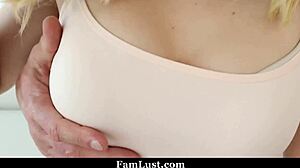 Teen delivers flawless blowjob to stepdaddy!