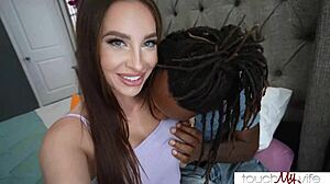 Melissa Stratton Films First-Time Interracial Cuckold Fuck With Big Black Cock For Absent Husband