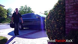 she wore her skimpiest outfit to take the big cock creampie. all for that a grade from him.