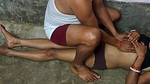 indian village sexy bhabhi gets fucked hard in desi style with armpit licks, ball licking, and creampie in asshole on ranch