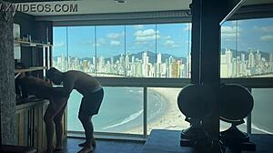 Millionaire invited me to his duplex for romantic sex. We got passionate with lingerie riding cowgirl!