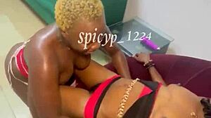 Slutty lesbian friend dances and kisses wildly