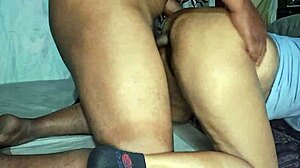 Indian housewife gets bent over for rough doggystyle fuck with moaning and wet hairy pussy