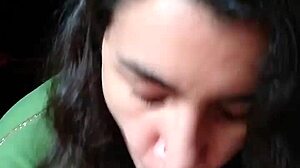 Quickie Blowjob Licking Cum From Hands So Intense!