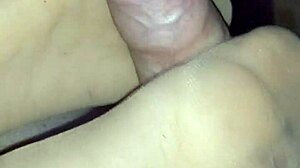 Homemade Footjob With Sheer Nylons