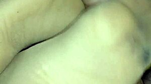 Homemade Footjob With Sheer Nylons