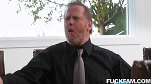 Rival Stepsisters Gal And Aubree Use Blowjob And Fuck On Elias For Family Harmony