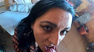 Milfycalla Feels Intense Lust In Ripped Pantyhose. She Squirts And Swallows Cum During Taboo Roleplay.