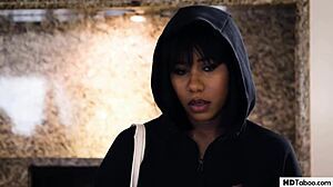 curvy ebony katrina jade teams up with jenna foxx for ffm threesome licking shaved pussy with lucas frost