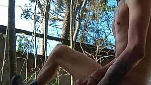 i'm cumming hard in the public backyard during this full domination video