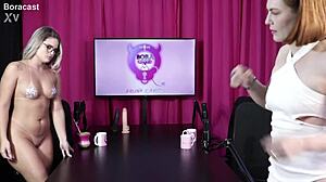 Brazilian Blonde and Redhead Get Naked for Tantric Massage in See-Through Lingerie with Glamour Lesbian Group Action