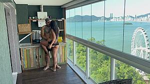 Millionaire invited me to his duplex for romantic sex. We got passionate with lingerie riding cowgirl!