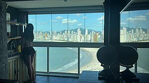 Millionaire invited me to his duplex for romantic sex. We got passionate with lingerie riding cowgirl!