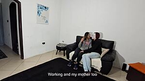 Stepfather Blackmails And Fucks Sons Girlfriend In Doggystyle. He Rips Clothes While Cuckold Husband Watches Humiliation.